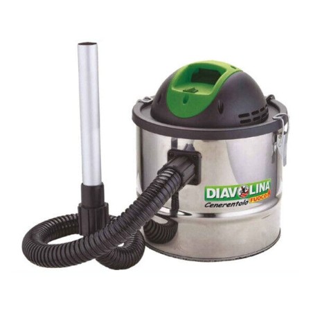ASPIRACENERE Bidone DIAVOLINA CENERENTOLO 800W FUSTO INOX CON FILTRO HEPA lt 10